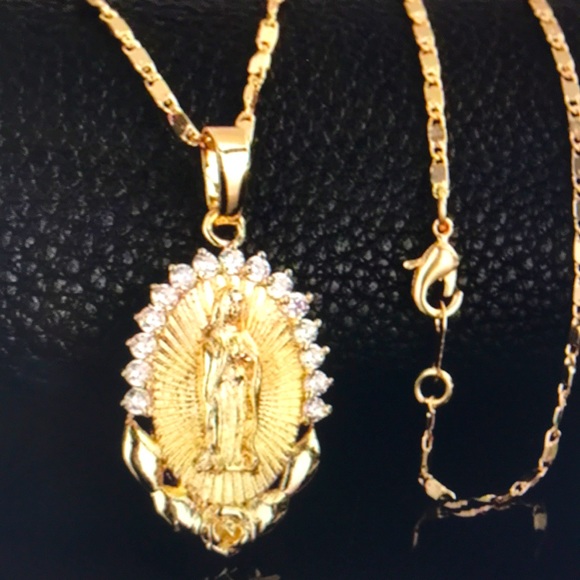 Jewelry - Religious Holy Virgin Mary Pendant  Necklace